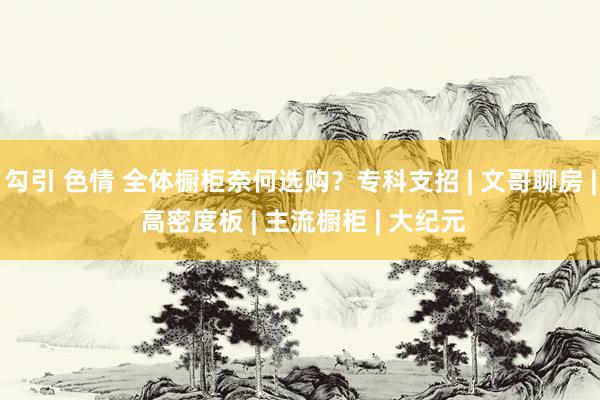 勾引 色情 全体橱柜奈何选购？专科支招 | 文哥聊房 | 高密度板 | 主流橱柜 | 大纪元