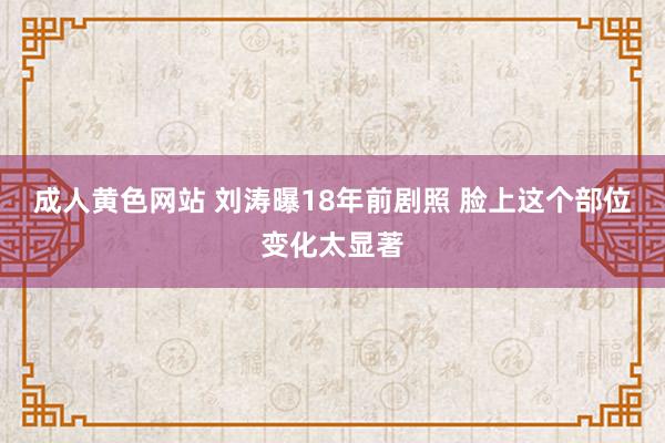 成人黄色网站 刘涛曝18年前剧照 脸上这个部位变化太显著