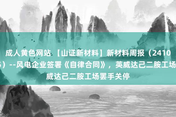 成人黄色网站 【山证新材料】新材料周报（241021-1025）--风电企业签署《自律合同》，英威达己二胺工场罢手关停