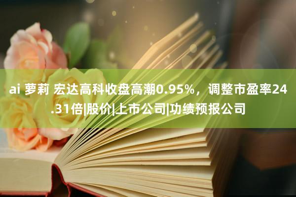 ai 萝莉 宏达高科收盘高潮0.95%，调整市盈率24.31倍|股价|上市公司|功绩预报公司